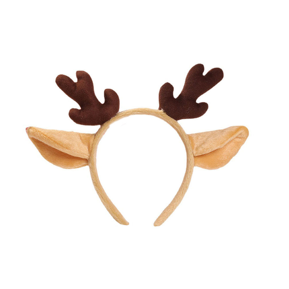 Reindeer Antlers Headband - ที่คาดผมเขากวางเรนเดียร์คริสต์มาส ที่คาดผมสวยงามสำหรับเทศกาล งานปาร์ตี้คริสต์มาส งานคาร์นิวัล งานแฟนซี คอสเพลย์