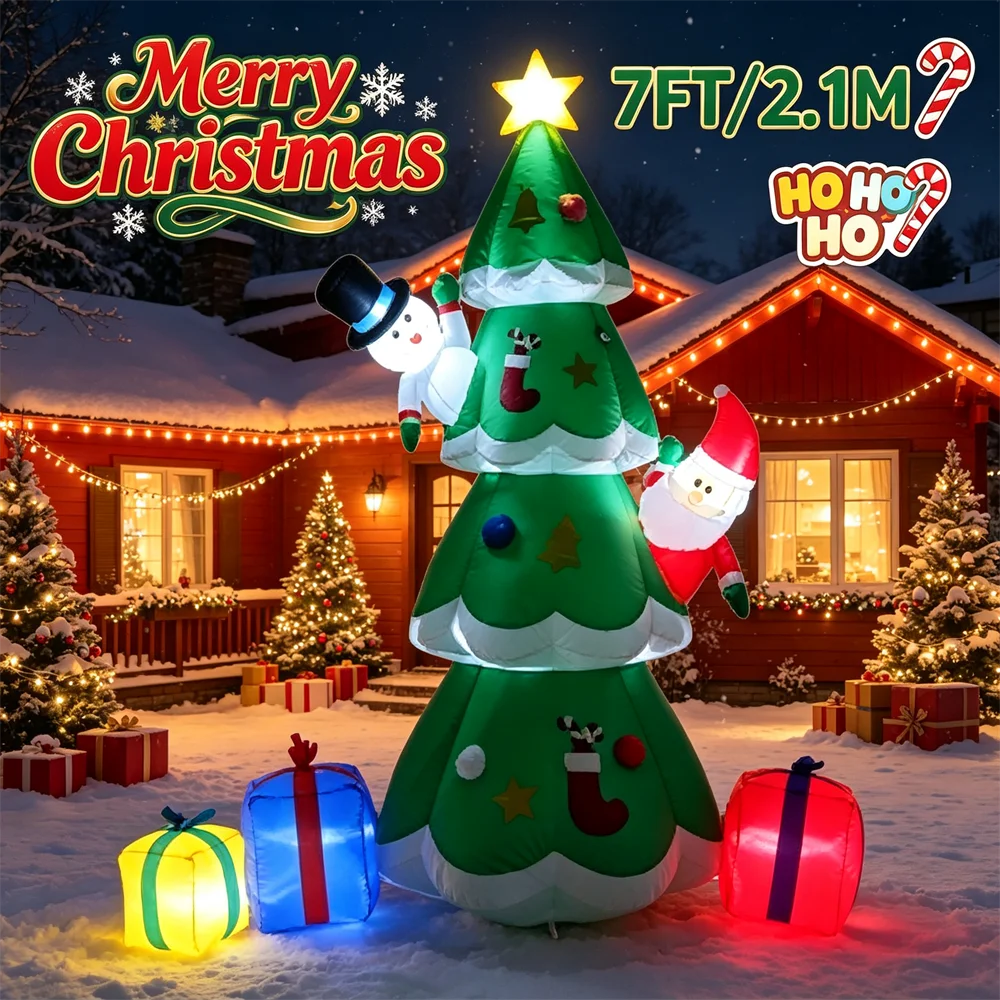 ต้นคริสต์มาสเป่าลมขนาดใหญ่ 7 ฟ - Christmas Tree Artificial บทวิจารณ์และราคา