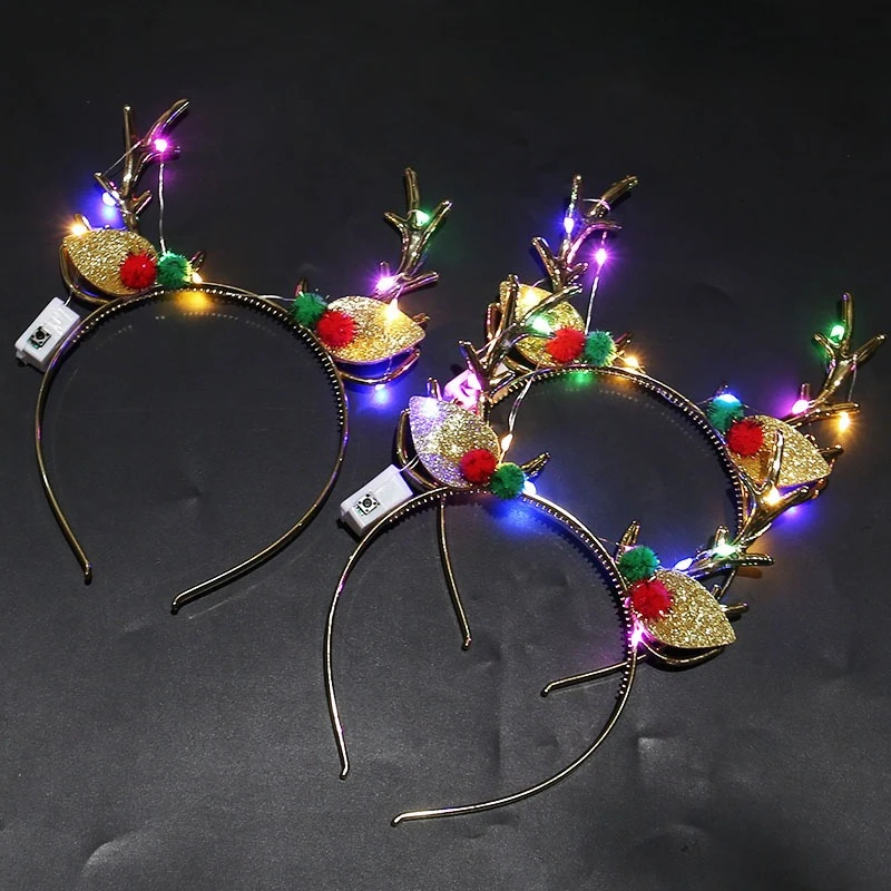 20 ชิ้น ที่คาดผมคริสต์มาสเรือง - Reindeer Antlers Headband บทวิจารณ์และราคา