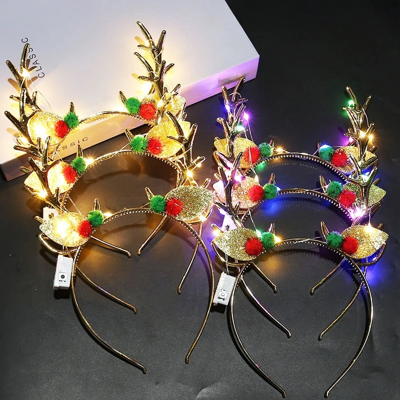 20 ชิ้น ที่คาดผมคริสต์มาสเรือง - Reindeer Antlers Headband บทวิจารณ์และราคา
