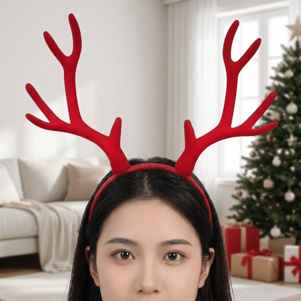 ที่คาดผมเขากวางน้ำหนักเบา สวมใ - Reindeer Antlers Headband บทวิจารณ์และราคา