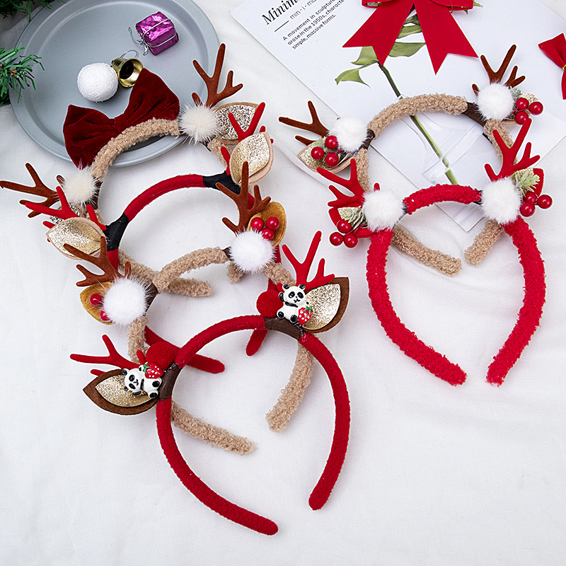 ที่คาดผมคริสต์มาส ขนปุย ลายเขา - Reindeer Antlers Headband บทวิจารณ์และราคา