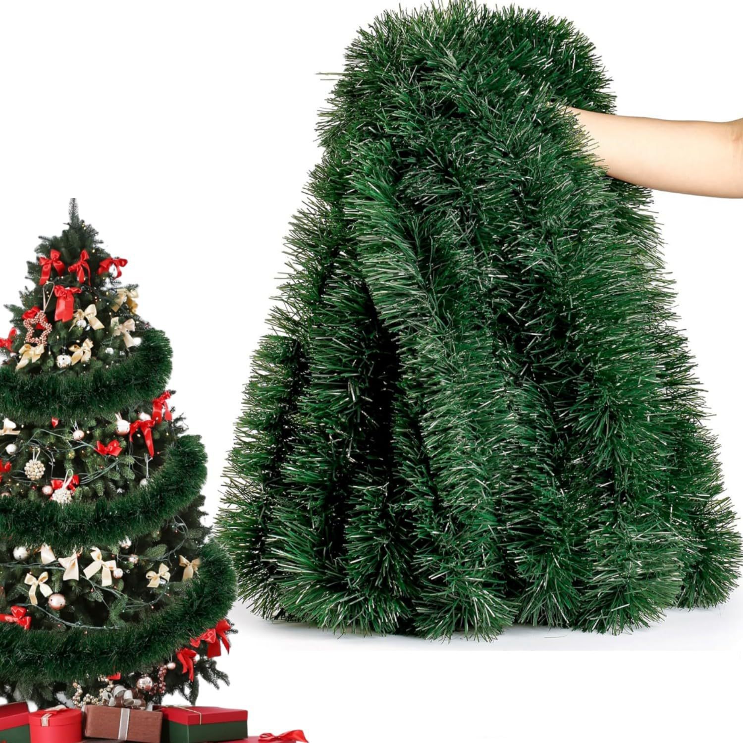 พวงมาลัยคริสต์มาส 6/14 เมตร, ข - Tinsel Garland Decoration บทวิจารณ์และราคา