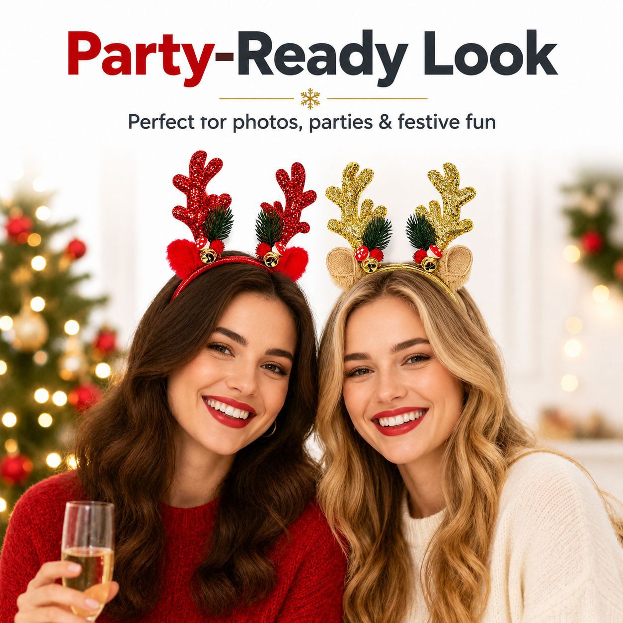 ที่คาดผมกวางเรนเดียร์คริสต์มาส - Reindeer Antlers Headband บทวิจารณ์และราคา