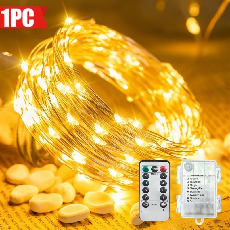 ไฟประดับแบบสายยาว 10 เมตร ควบค - Led Fairy String Lights บทวิจารณ์และราคา