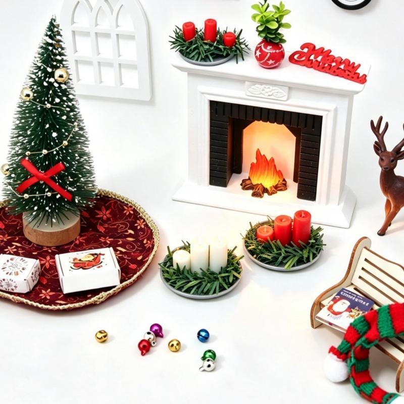 ! 1:12 ชุดอุปกรณ์ตกแต่งฉากคริส - Holiday Candle Set บทวิจารณ์และราคา