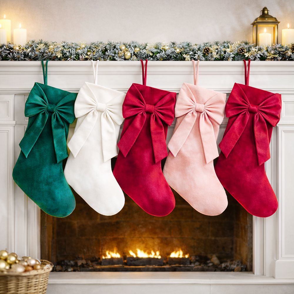 ถุงกำมะหยี่คริสต์มาสขนาด 18 นิ - Christmas Stocking Hanging บทวิจารณ์และราคา