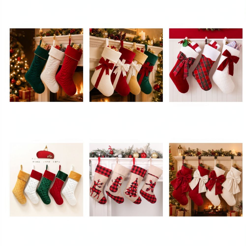 ถุงกำมะหยี่คริสต์มาสขนาด 18 นิ - Christmas Stocking Hanging บทวิจารณ์และราคา