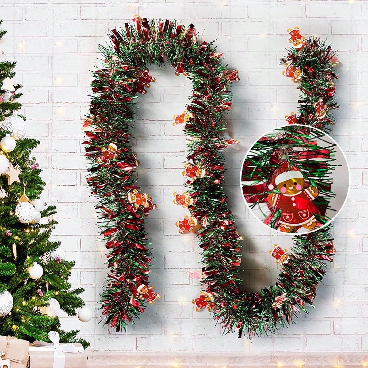 พวงมาลัยประดับคริสต์มาส สีแดงเ - Tinsel Garland Decoration บทวิจารณ์และราคา