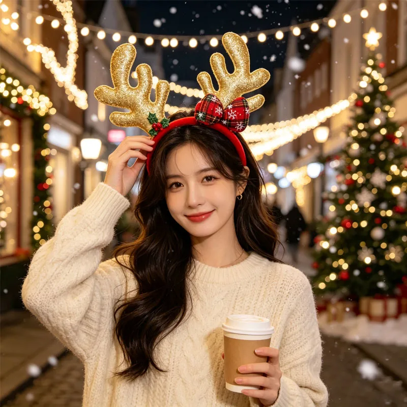 1-5 ชิ้น ที่คาดผมคริสต์มาสรูปก - Reindeer Antlers Headband บทวิจารณ์และราคา