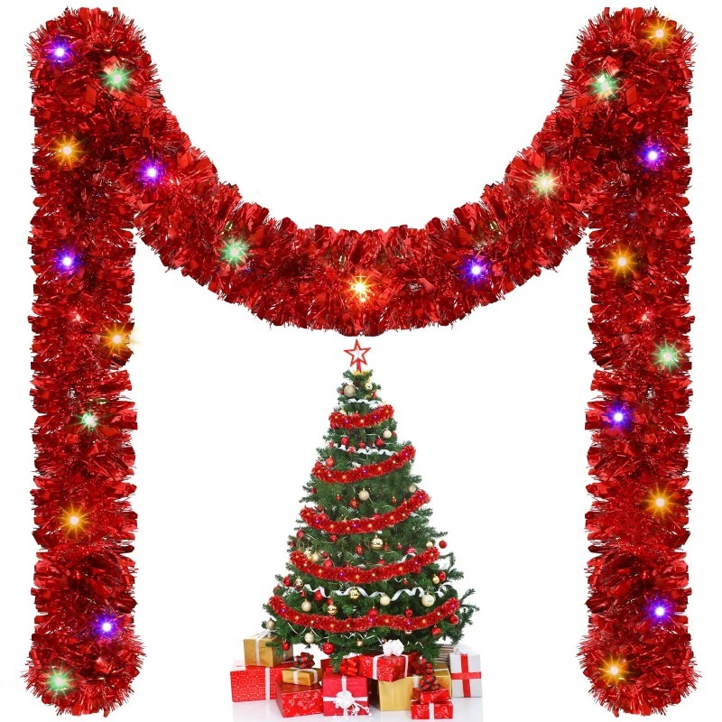 พวงมาลัยประดับคริสต์มาส 1 ชิ้น - Tinsel Garland Decoration บทวิจารณ์และราคา