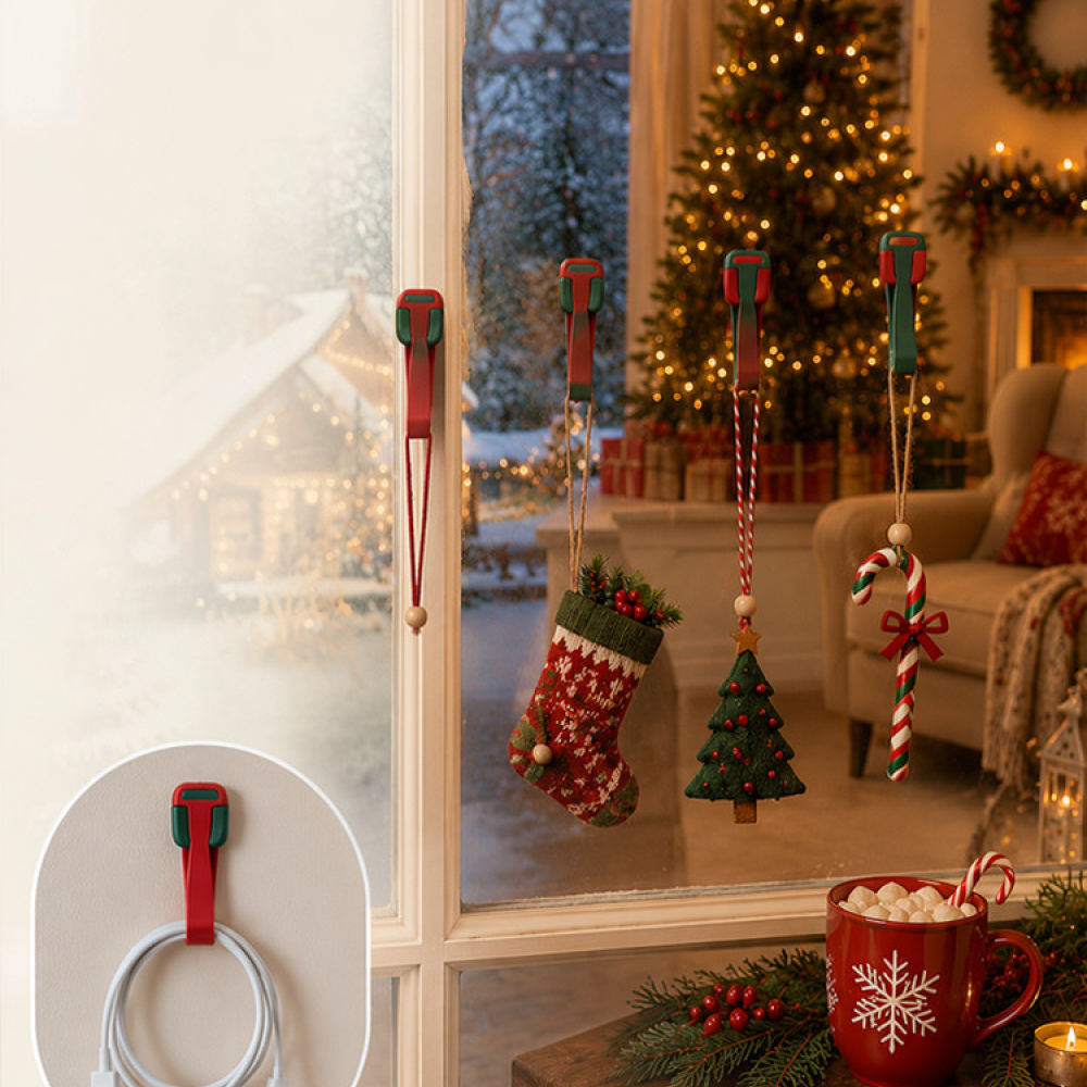 ตะขอแขวนซิลิโคนแบบใช้ซ้ำได้สำห - Christmas Stocking Hanging บทวิจารณ์และราคา