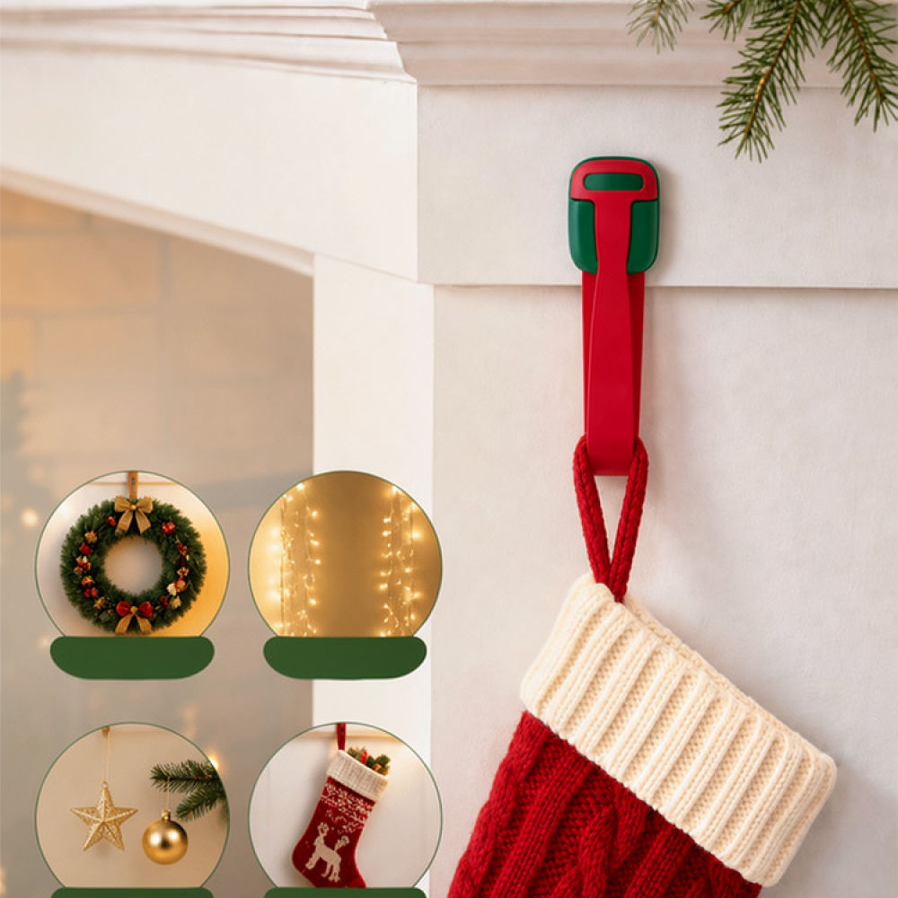 ตะขอแขวนซิลิโคนแบบใช้ซ้ำได้สำห - Christmas Stocking Hanging บทวิจารณ์และราคา
